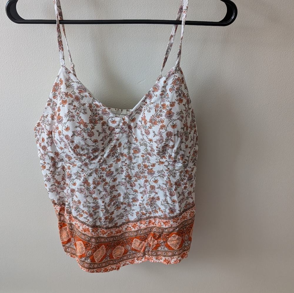 No Boundaries Women's Paisley Cottage Core Vibes Tank Top Size XXL Juniors - Picture 13 of 13
